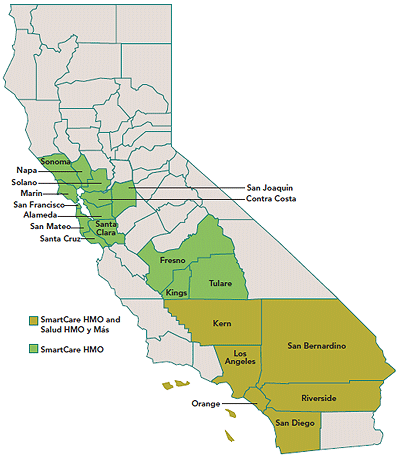 Map of california counties.